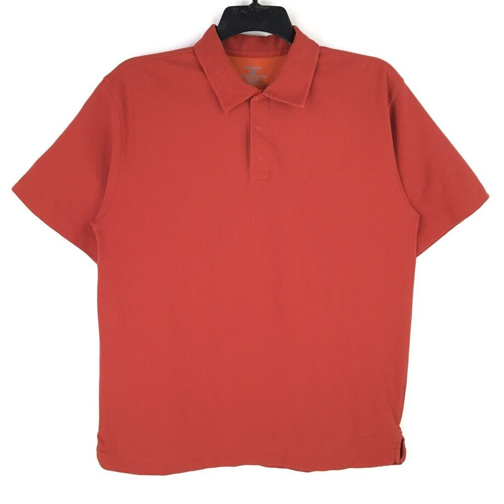 Patagonia Polo Shirt Mens L Organic Cotton 1/4 Snap Red Gorpcore Hiking Ethical